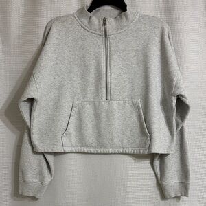 PINK by Victorias Secret cropped grey sweatshirt. Size M